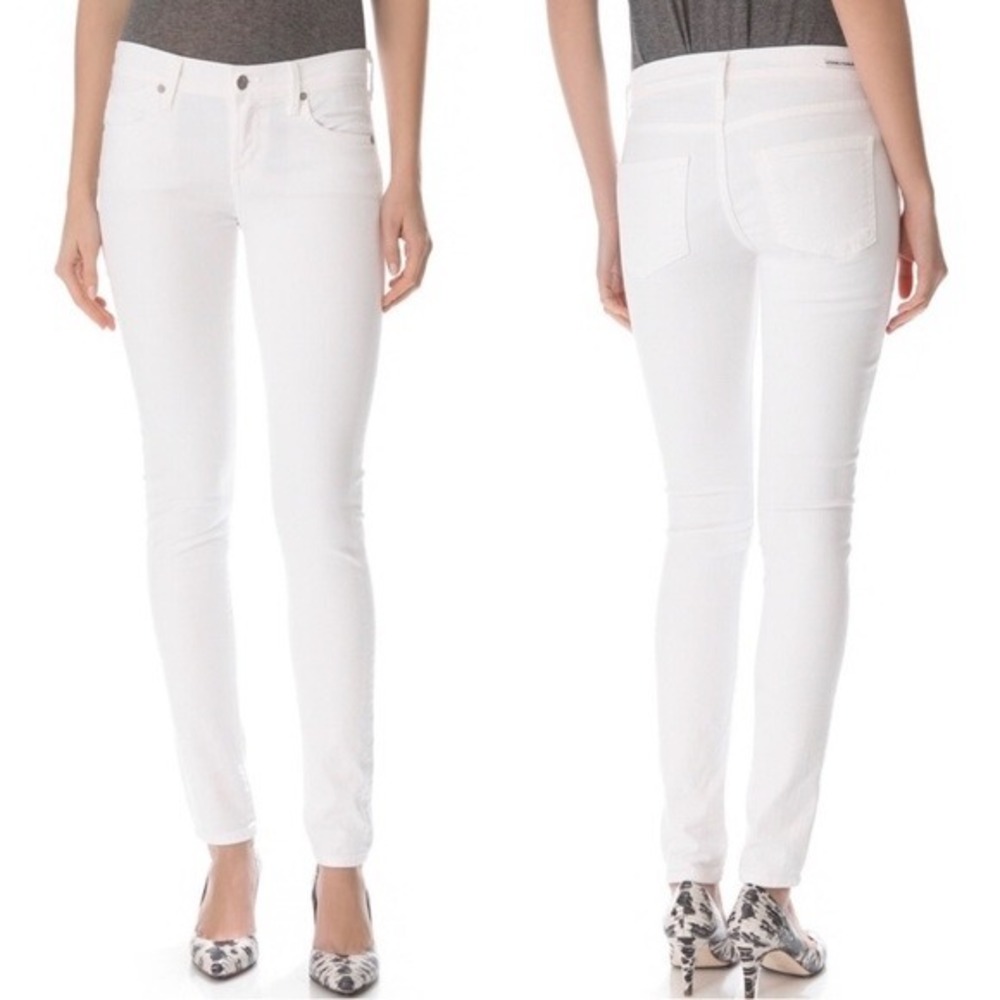Citizens of Humanity‎ Avedon Ankle Skinny Jeans Women 26 White Coastal Preppy